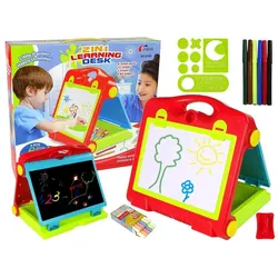 Lean Toys Edukacinė dvipusė sulankstoma lenta 2in1 su priedais