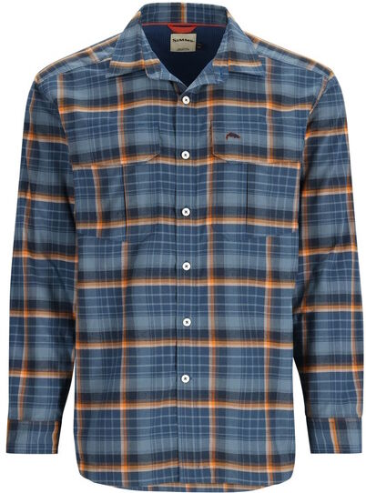 Simms Coldweather Shirt -Neptune/sun Glow Ombre Plaid-Xxl