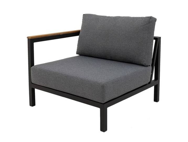 LC Garden Sondrino Eck-/Endmodul rechts 90x90 cm Aluminium/Polyester Dunkelgrau Hellgrau