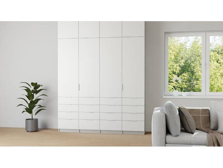 Armoire large blanche sur mesure Mélaminé premium Gris