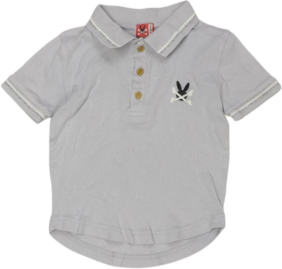 no added sugar Jungen Poloshirt, Grau, Gr. EU 98, Baumwolle - Second Hand
