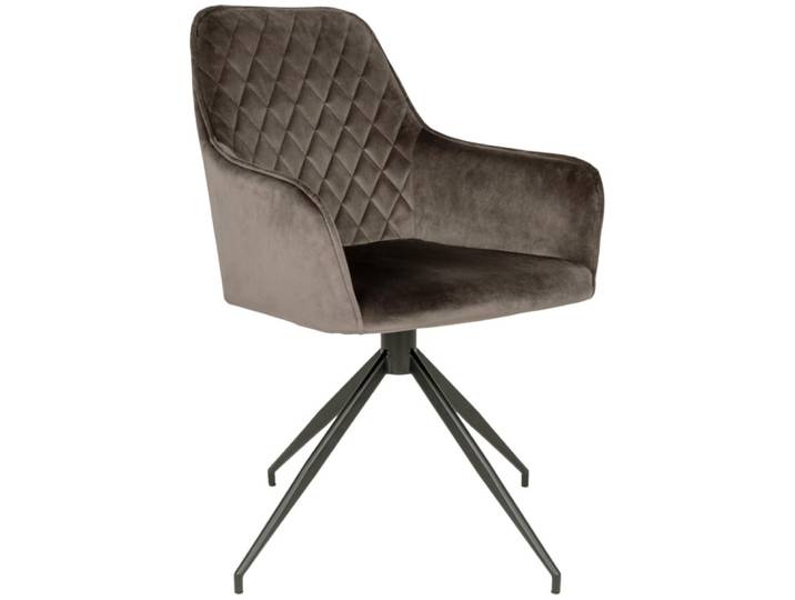 Chaise pivotante 360° en velours taupe