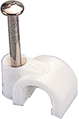 polypool Pp0661 Graffette Confezione 50 Pz Per Cavo 7.0 Mm Tondo Bianche - Pp0661