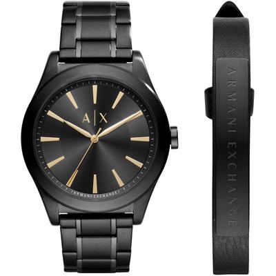 Quarzuhr ARMANI EXCHANGE, schwarz, Armbanduhren, Herren, Quarzuhr, Armbanduhr, Herrenuhr, ideal auch als Geschenk, analog