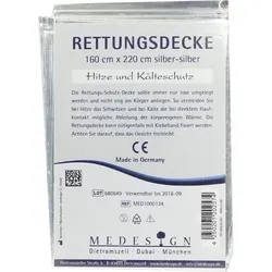 RETTUNGSDECKE 160x220 cm silber/silber 1 St