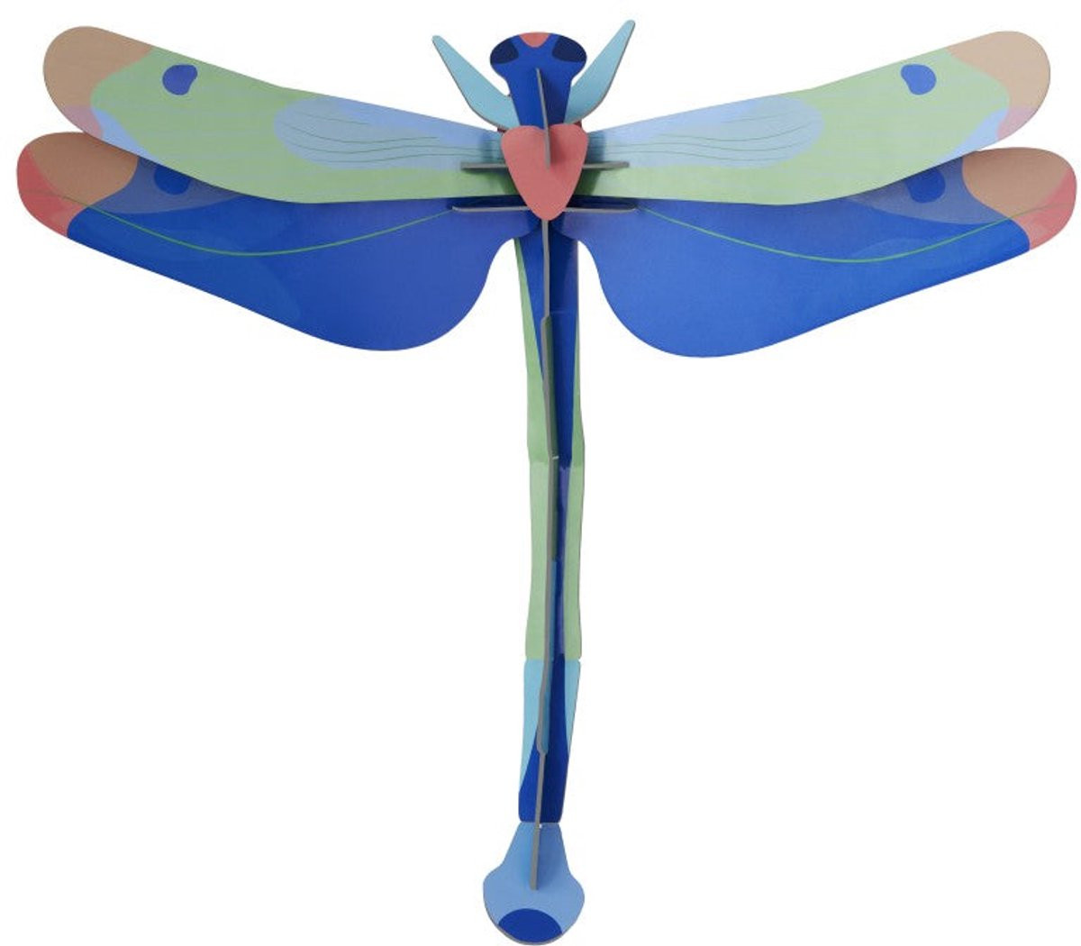 Grote Libelle - Blauwe Libelle 2 Wanddecoratie voor volwassenen