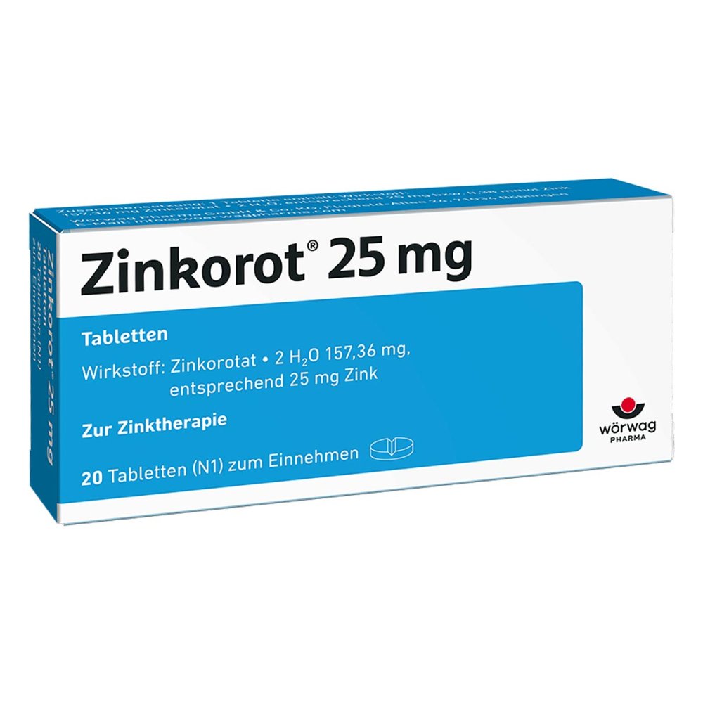 Wörwag Pharma GmbH & Co. KG Zinkorot 25 Mg Zink Tabletten 18082889