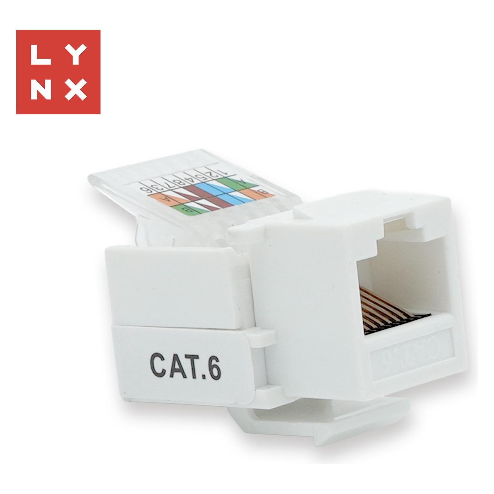 Lynx Cs LYNX keystone UTP Cat6, samozařezávací, 90stp., bílý (Keystone Modul) (LX-KST-TL-90-CAT6-UTP)