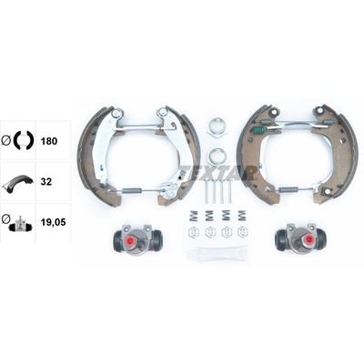 TEXTAR Bremsbackensatz Shoe Kit Pro 84038204 für Citroën