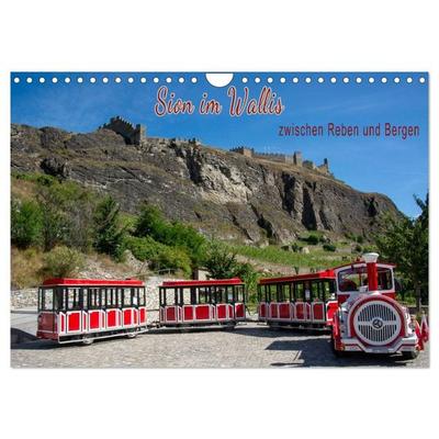 Sion im Wallis - zwischen Reben und Bergen (Wandkalender 2027 DIN A4 quer), CALVENDO Monatskalender