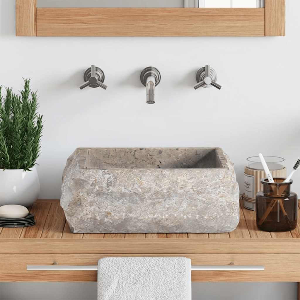 Borough Wharf Traub 300 mm L x 300 mm W Marble Square Sink Grey 300mm W
