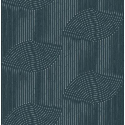 A-Street Prints Braddock Teal Rhythmic Flow Wallpaper