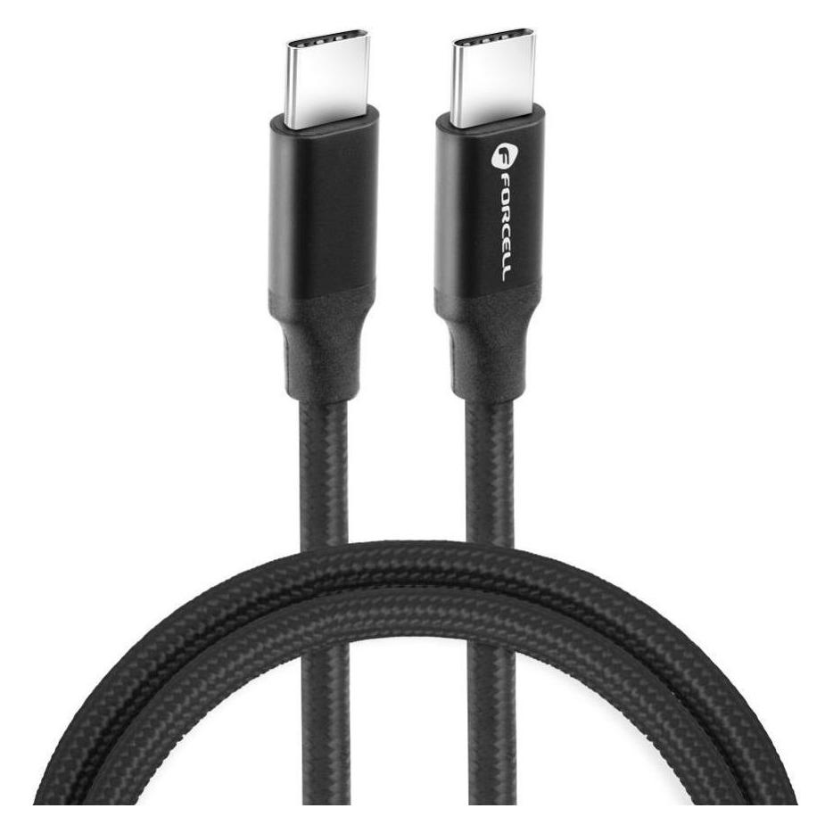 Forcell Kabel USB USB-C - USB-C 1 m Zielony (1 m, USB 3.2 Gen 2, 100 W) (49858896)