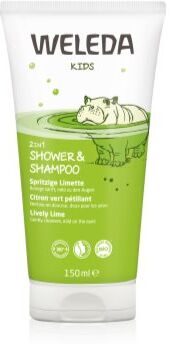 Weleda Kids Cheerful Lime creme de duche e champô para crianças 2 em 1 150 ml. Kids Cheerful Lime