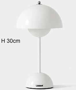 Trendy Discount Goods Creative Study Office Table LED Lamp, Minimalist Atmosphere Bedroom Bedside Decoration, Flower Bud Table Lamp white
