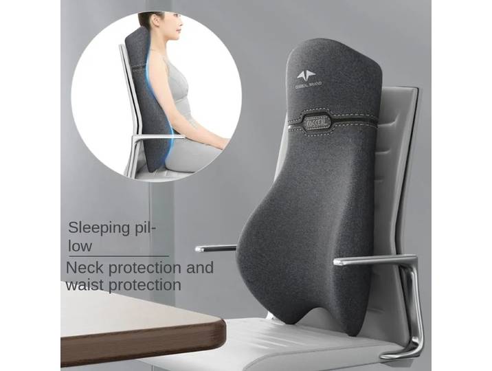 Coussin de protection lombaire, coussin de bureau inclinable, coussin de dossier de chaise, coussin long pour la taille et dispositif de sieste longue durée