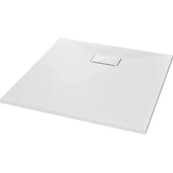 Helloshop26 - Rechteckige Duschwanne für Badezimmer Wohnbereich Standard-Ablauföffnung 9 cm SMC 80 x 80 cm weiß 02_0003447