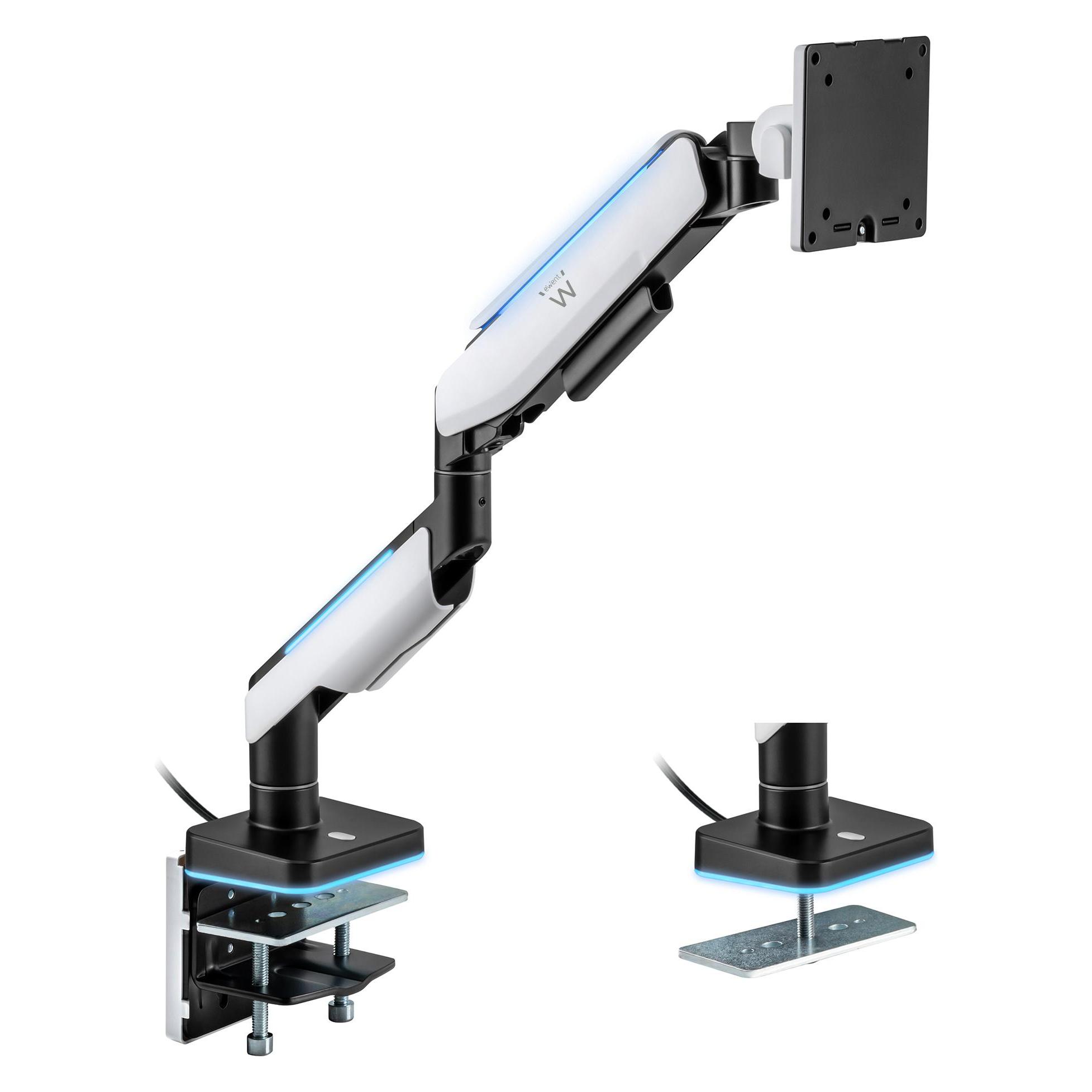 Ewent Soporte Monitor 49" Negro, Gris Claro Escritorio (49", 20 kg) (EW1509)