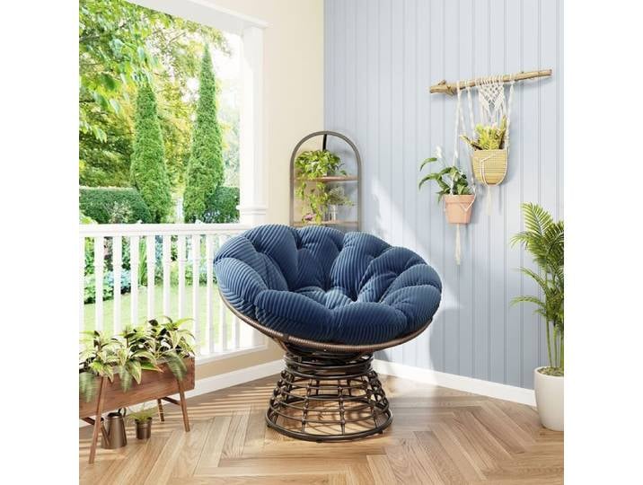 Fauteuil de jardin - SOGEU - Comforta - Pivotant 360° - Assise ergonomique - Coussin épais