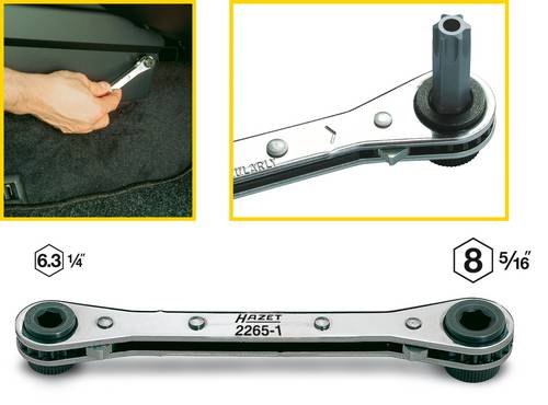 Hazet 2265-1 Bit-Ratsche 1/4" (6.3 mm), 5/16" (8 mm) 140mm