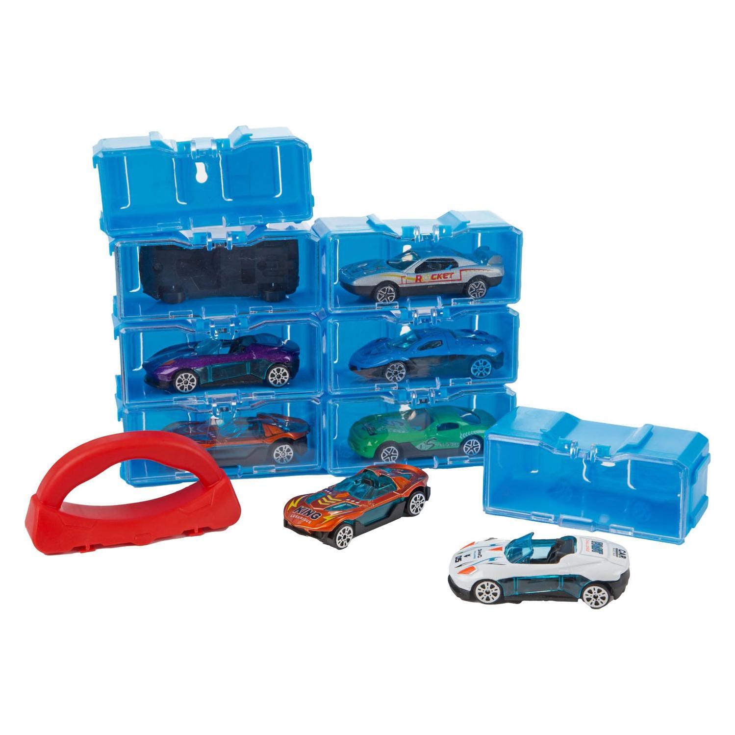 Toi-Toys Turbo Racers Aufbewahrungskoffer inklusive 8 Metallautos - 1:45 (68071252)