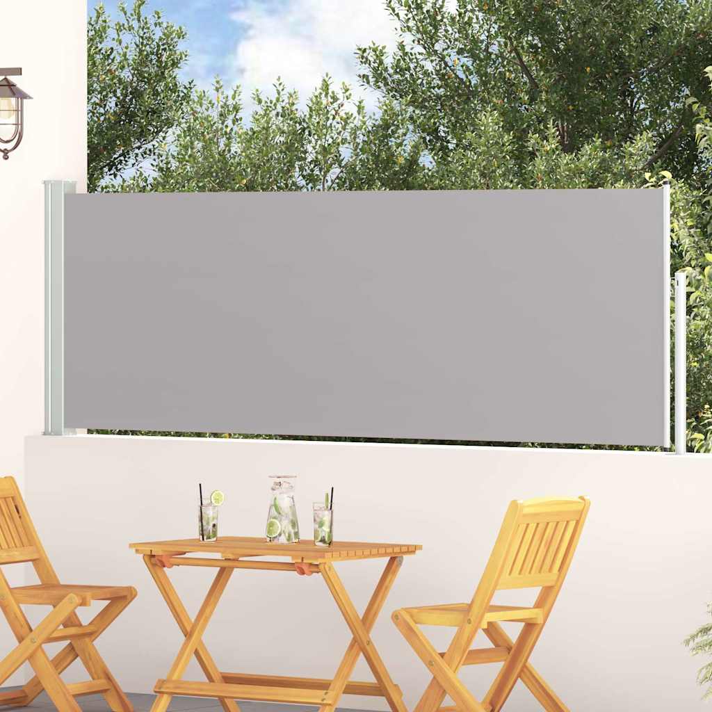 vidaXL Toldo lateral retráctil de jardín gris 100x314 cm Gris