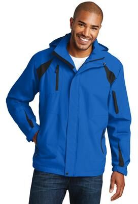 Port Authority J304 All-Season II Jacket in Snorkel Blue/Black size Medium   Polyester