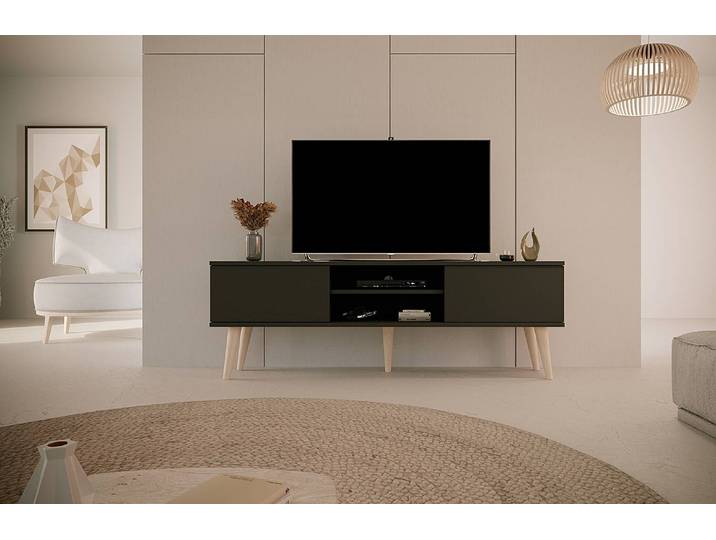 Meuble TV Babydreams 160 x 35cm Noir/Noir