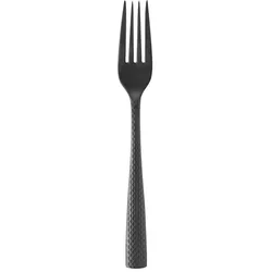 WAS Germany 12x Menügabel ONYX SHADOW, 20,5 cm, strukturierte Oberfläche, PVD-Beschichtung schwarz, Chromnickelstahl 18/10
