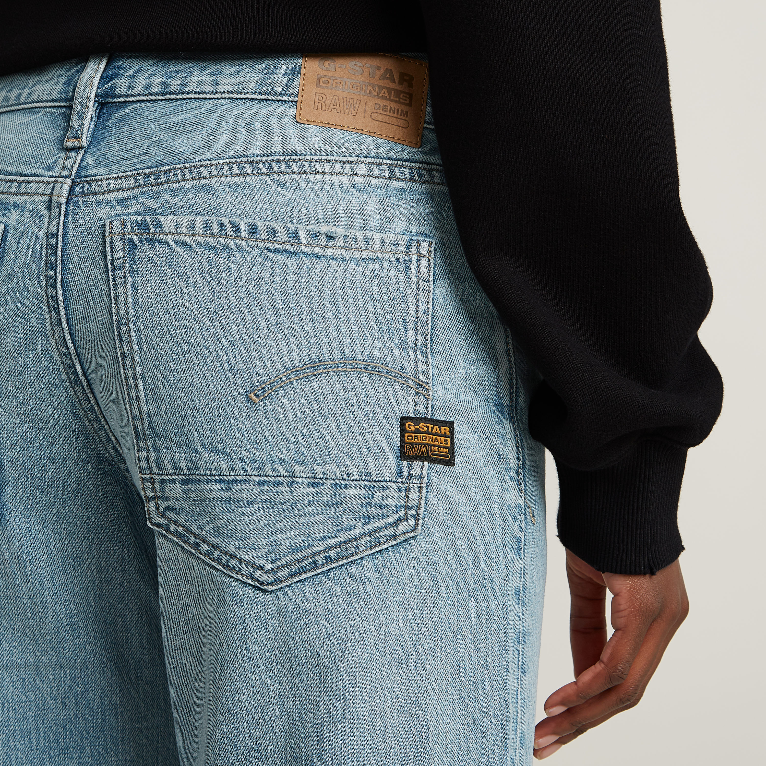 Weite Jeans G-STAR "Jeans Judee Straight", Damen, Gr. 32, Länge 30, blau (sun faded cloudburst), Denim/Jeans, Obermaterial: 100% Baumwolle, straight fit normal, Jeans Weite Jeans