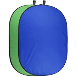 Walimex Falthintergrund (200 cm, 230 cm), Hintergrundsystem, Blau, Grün