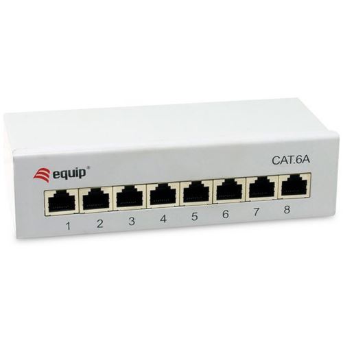 Equip Patchpanel 8x RJ45 Cat6A FTP 1HE Keystone Montage gr