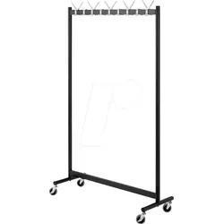 GST HAKU 20593 - Rollgarderobe 20593 schwarz Metall 18 Haken