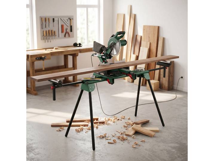 HOMCOM Support Scie Onglets Universel Pliable 150kg Vert