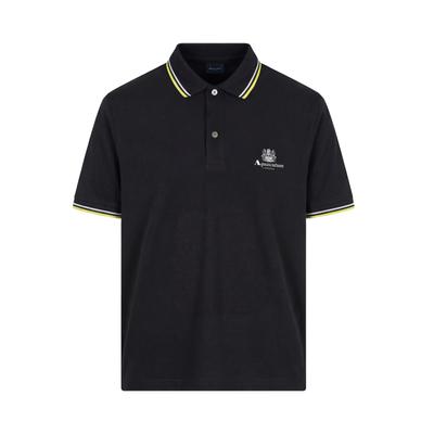 Poloshirt AQUASCUTUM ACTIVE "ACTIVE COTTON POLO Herren", Herren, Gr. S, schwarz, Jersey, 100% Baumwolle, normal normal, Rundhals, Shirts, Poloshirt Herren, leichtes Kurzarmshirt, Polohemd, Outdoor, Sale