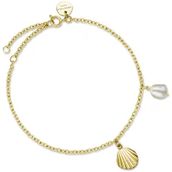 Rosefield JSPBRG-J163 Damen-Armband Goldfarben Muschel & Perle