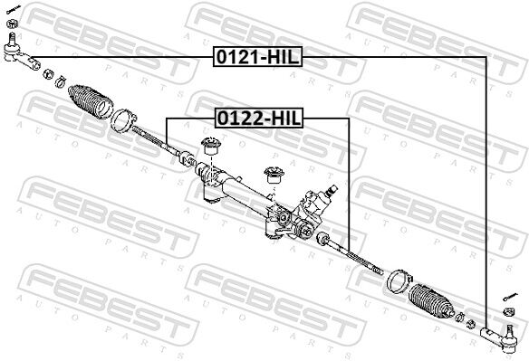 Febest Axialgelenk, Spurstange 0122-Hil Vorderachse Für Toyota
