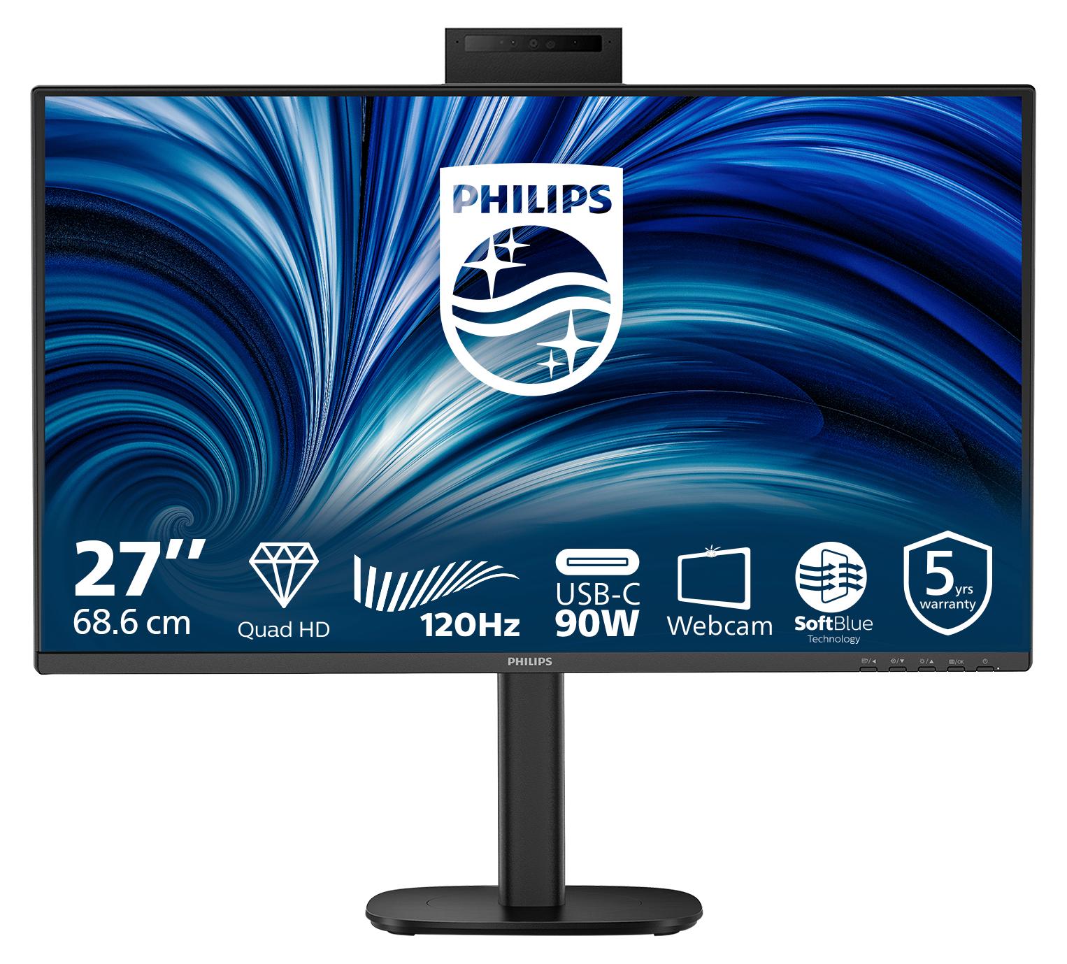Philips 3000 series 27B2U3601H/00, 68,6 cm (27"), 2560 x 1440 Pixel, Quad HD, LCD, 4 ms, Schwarz