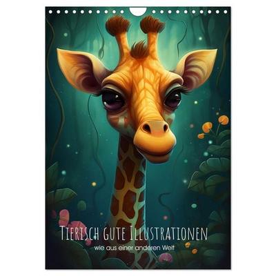 Tierisch gute Illustrationen wie aus einer anderen Welt (Wandkalender 2026 DIN A4 hoch), CALVENDO Monatskalender