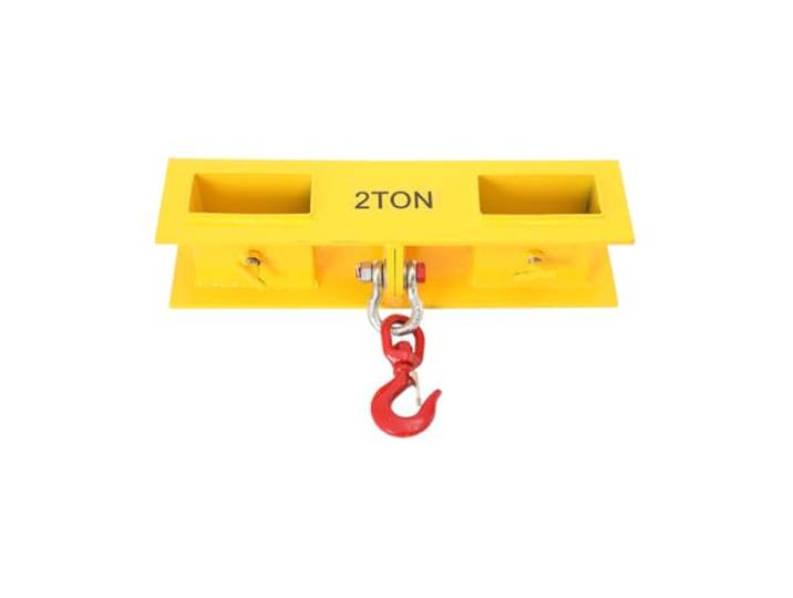 Lfhelper 2T Haken Gabelstapler Hebehaken, Doppelte Gabel, 2000kg Tragkraft 360° Drehbar Gabelstapler Hebezeug Schwenkhaken, 4400lb Kapazität, Doppelte Gabel montiertes Design Lasthaken