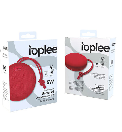Ioplee IOPSPEAKER5WR altoparlante portatile e per feste Rosso 5 W