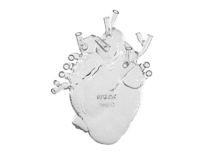 SELETTI vase en forme de coeur LOVE IN BLOOM GLASS (Transparent - Verre)