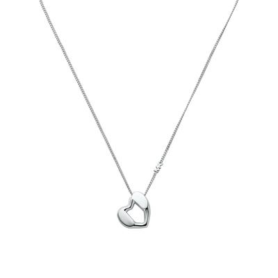 Kette mit Anhänger MICHAEL KORS "Schmuck Geschenk Silber 925 Halsschmuck PREMIUM Herz", silber (silberfarben), Halsketten, Damen, Silber 925 (Sterlingsilber), L: 43 B: 1,1mm, glänzend, B:1,1mm