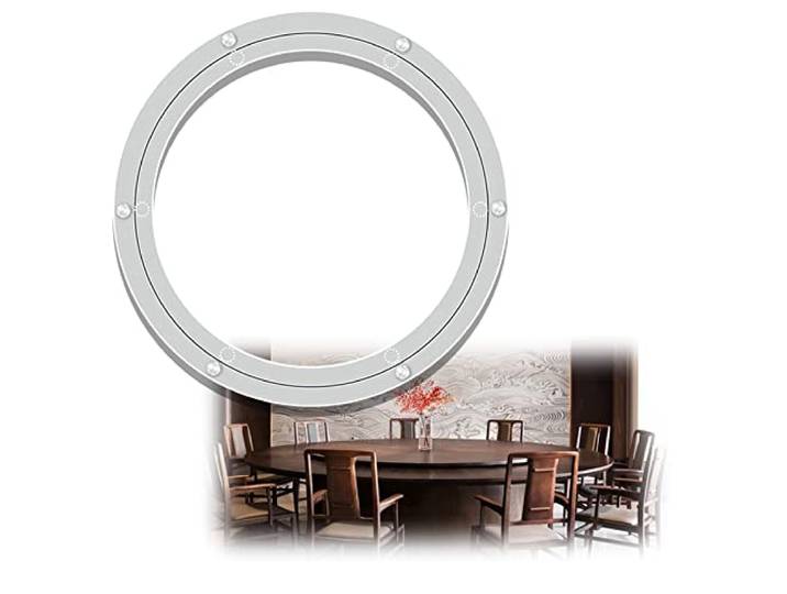 Schwerlast Drehplatte Drehlager Tischplatte TV Tisch Drehteller Ø 12-100 Cm Aluminiumlegierung Schwerlast Drehbeschlag Für Esstisch Küchenregal Serving Displays, Rund Drehscheibe Drehlager(600mm)