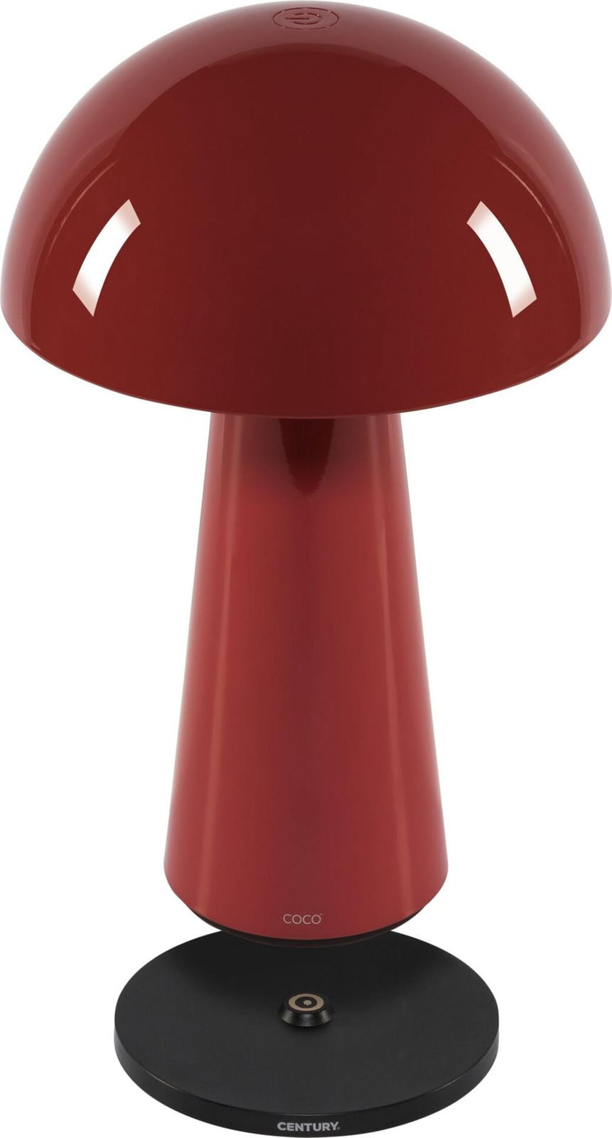 Century COCO LED bureaulamp, rood, dimbaar, oplaadbaar