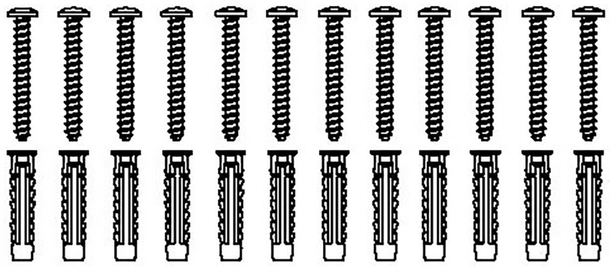 Pressalit fixing material for solid masonry set of 12 V8617