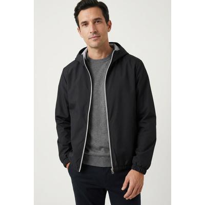 Blouson JACK & JONES "JJJAKE LIGHT JACKET", Herren, Gr. XS, schwarz (schwarz detail:tonal zipper), Web, Obermaterial: 100% Polyester, unifarben, regular fit, Jacken Blouson