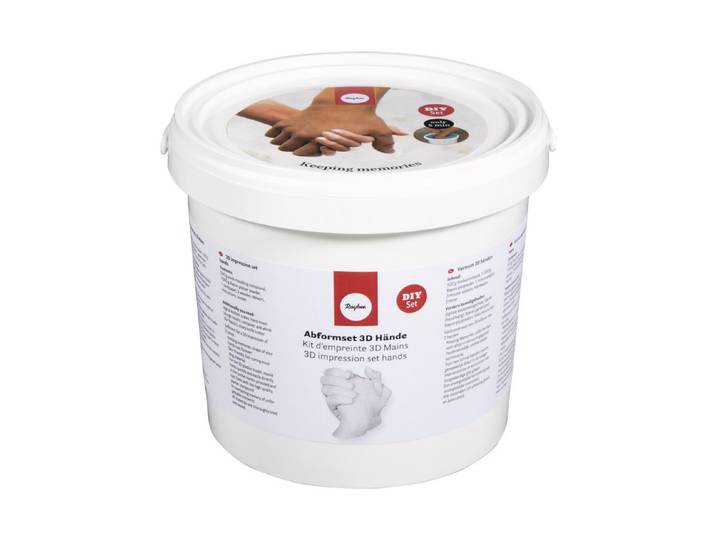 Rayher Abformset 3D Hände mit 0.5 kg Abformmasse und 1 kg Raysin