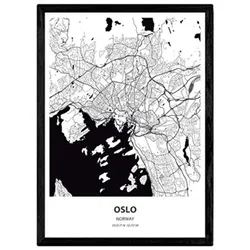 POSTER Oslo - Norwegen A4 Rahmenlos