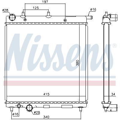 NISSENS Kühler, Motorkühlung 61279 für Citroën